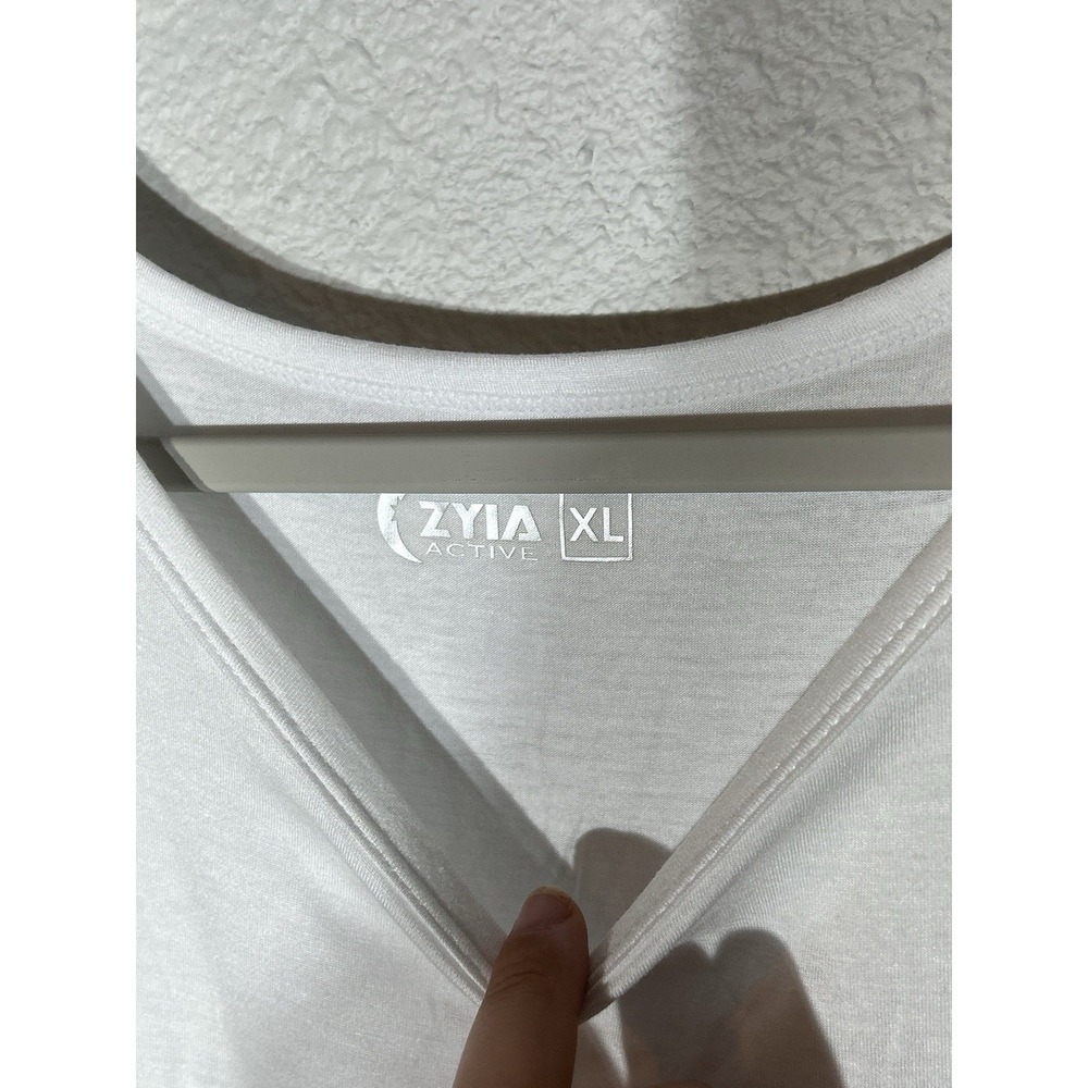 Zyia Women's White Long Fitness Tank Xl NWOT - Picture 3 of 5